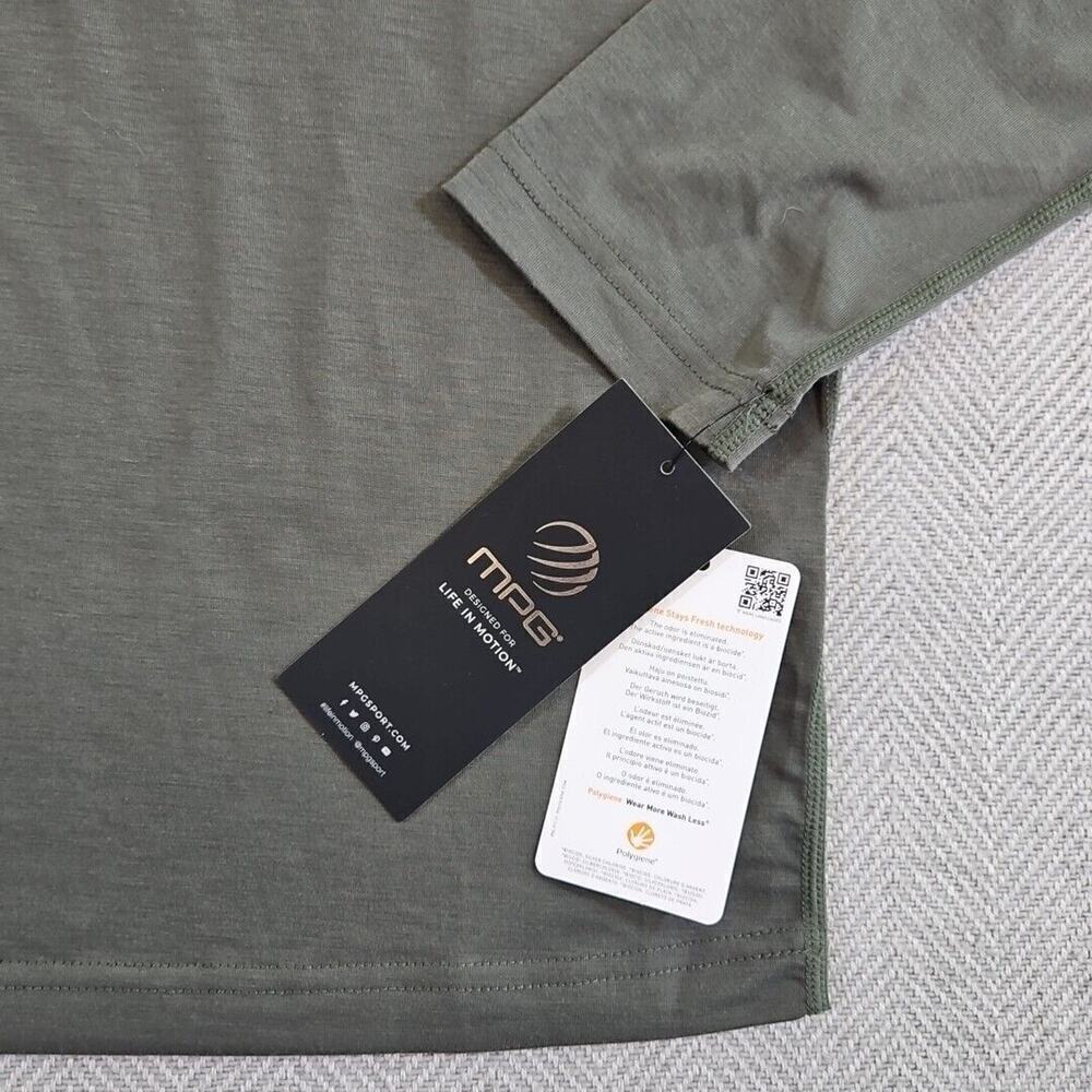 MPG Long Sleeve Base Shirt Men's Small Thyme Green Soft Moisture Wicking NWT - Picture 2 of 12